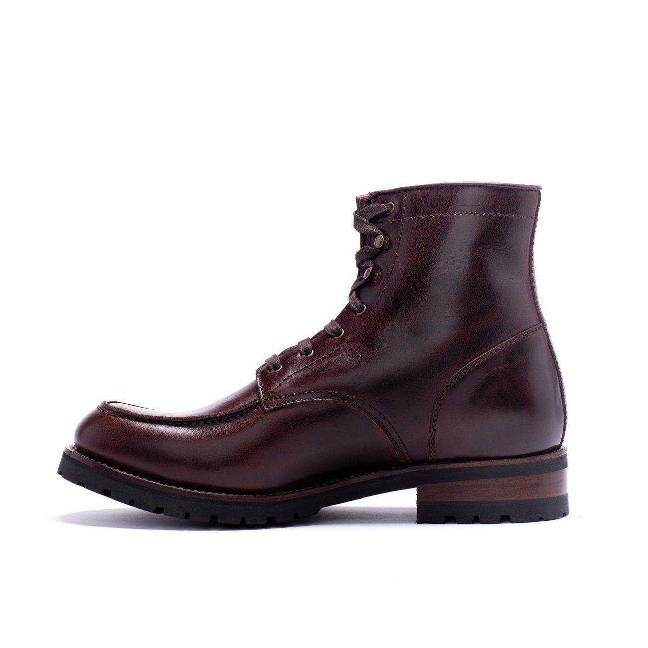 Mens Aster Brown Military Inspired Leather Boot - Ranch Road Boots™