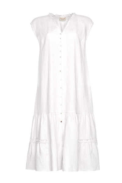 Womens Escape Midi Dress - White